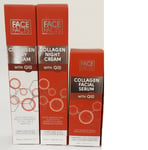 Anti Ageing Face Facts Collagen Facial Serum Day Cream Night Cream with Q10 SET