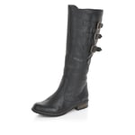 Remonte R3370, Bottes Hautes Femme, Noir Asphalt 01, 39 EU