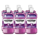 Listerine Collutter, Total Care, Menthe Pura, 6 bénéfices en 1, 6 x 600 ml