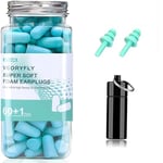 VeoryFly Soft Foam Ear Plugs for Sleep, 122 Pcs 38 dB Highest SNR, EarPlugs for Sleeping Noise Cancelling, Reusable Comfortable Hearing Protection Foam Earbuds for Sleep, Snoring, Work, Lound Noise