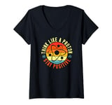 Womens Science Think Like A Proton Stay Positive Scientist V-Neck T-Shirt