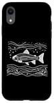 Coque pour iPhone XR Line Art Poisson Aquariste & Ichtyologiste Truite arc-en-ciel