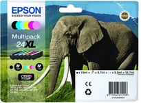 Epson Elephant Multipack 6-colours 24XL Claria Photo HD Ink