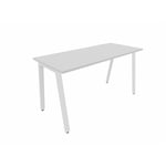 Bureau droit individuel Online A Gris clair 74 cm OP-LITE II : bureau D140x80/cpl gris clair/cpi blanc/ep. du plateau 18 mm