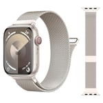 MRAIN-H Breveté Métal Milanais Compatible avec Bracelet Apple Watch Series 10 9 8 7 6 5 4 3 Ultra 2 1 SE SE2 46mm 49mm 45mm 44mm 42mm 41mm 40mm 38mm Femme Homme, Metal Bracelets Magnétique pour iWatch