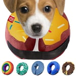 Ducomi Collier Gonflable de Récupération Confortable Collerette de Protection pour Chien Chats, Ajustable, Lavable - Cône de Cicatrisation - Convalescence Après Une Chirurgie (Donut, S)