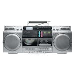 MUSE M-380GBS Boombox Cassettes rétro avec Lecteur CD, AUX et Bluetooth, Compatible Smartphone, enregistreur Cassette, Design Vintage Cool