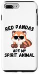 Coque pour iPhone 7 Plus/8 Plus Les adorables pandas rouges sont mes esprits animaux amusants fans de panda rouge