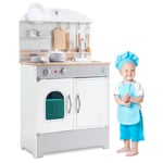 Tolletour - Cuisine pour enfants Kit de cuisine blanc laine Outdoor Cuisine jouet avec four, réfrigérateur, micro-ondes, évier et cuisinière