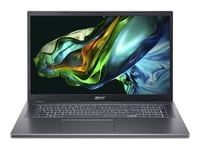 Acer Aspire 5 17 A517-58M - Intel Core i7 - 1355U / jusqu'à 5 GHz - Win 11 Home - Carte graphique Intel Iris Xe - 32 Go RAM - 1.024 To SSD NVMe - 17.3" 1920 x 1080 (Full HD) - Wi-Fi 6E - gris acier - clavier : Belge