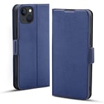 Aunote Coque iPhone 13 Mini, Housse iPhone 13 Mini, Coque Portefeuille iPhone 13 Mini, Coque Rabat/Clapet iPhone13 Mini, Étui Flip/Folio Phone Cover Case, Cuir Protection, Protable Carte. Bleu