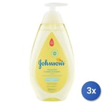 3x Johnson's Baby 500 Ml. Bain Primi Mois