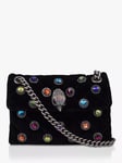 Kurt Geiger London Kensington Gem Embellished Velvet Mini Bag