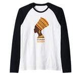 Warrior Queen Black Afro Women Black History Month Raglan Baseball Tee