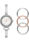 DKNY Montre pour femme Uptown d mouvement quartz/3 aiguilles boîtier de 28mm avec bracelet en acier inoxydable NY6675set