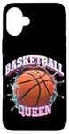 Coque pour iPhone 16 Plus Basketball Queen Joueur de basket-ball