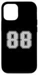 iPhone 13 Pro Number #88 Silver Sport Varsity Number Case