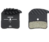 SHIMANO H03A disc pads and spring, alloy back with cooling fins, resin, Black