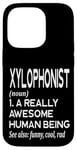 Coque pour iPhone 14 Pro Définition du lecteur de xylophone drôle - Xylophoniste