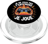 Je Ne Peux Pas T’Entendre Je Joue Humour Gamer Jeux Vidéo PopSockets PopGrip pour MagSafe