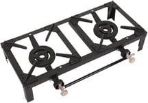 Butane Gas Double Burner Camping Cooker Country Stove Cast Iron LPG Double Burn