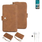 Wallet + Protective case for Nokia G50 cover brown