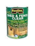 Rustins Shed & Fence Clear 5L - Advanced Wood Protector for Outdoor Structures