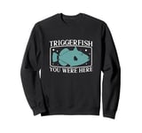 Triggerfish You Were Here Triggerfishes Fan Marine Biologist Sweatshirt