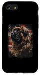 Coque pour iPhone SE (2020) / 7 / 8 Drapeau américain Leonberger