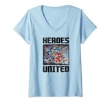 Justice League The Charge T-Shirt avec Col en V