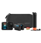 GoPro Ensemble d'accessoires HERO13 Black – Comprend Le manipulateur (poignée Flottante), 2 Batteries Enduro, Une Carte MicroSD SanDisk 64GB, Un étui de Transport, et Plus Encore