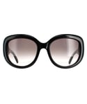 Salvatore Ferragamo Oval Womens Black Smoke Gradient SF727S - One Size