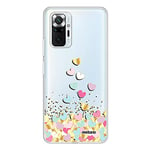 Evetane Coque Compatible avec Xiaomi Redmi Note 10 Pro 360 intégrale Coque Avant arrière Resistant Fine Protection Solide Housse Etui Transparente Coeurs Pastels Motif Tendance