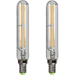 2-pack 4w T20 LED-glödlampa E14 Edison liten sockel varmvit 2700k