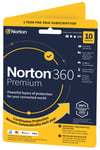 Norton NORTON 360 Premium 10 Devices 1 year auto-renew subscription