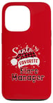 Coque pour iPhone 13 Pro Plaid de Noël Buffalo, directeur de magasin préféré de Funny Santa