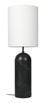 Gravity Floor Lamp XL High - Black Marble/White Shade