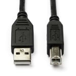 USB-B skrivarkabel | USB 2.0 | 5m | svart