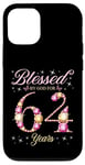 Coque pour iPhone 12/12 Pro Béni par Dieu pour la fête du 64e anniversaire des 64 ans