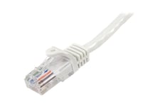 StarTech.com Snagless Cat 5e UTP Patch Cable - patchkabel - 3 m - hvid