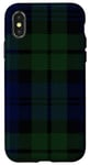 Coque pour iPhone X/XS Plaid écossais vert noir