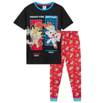 Pokemon Boys Pyjamas Set - Lounge Wear T-Shirt and Long Bottoms Teenagers Kids PJs 4-14 Years - Gifts for Boys (Black/Red, 11-12 Years)