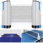 Mereteet - Filet de Ping Pong, Filet de Tennis de Table Rétractable Ping Pang Net Table Tennis Net Réglable Portable pour Intérieur et Extérieur,