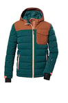 killtec Garcon Veste de ski/veste matelassée avec capuche et jupe pare-neige KSW 123 BYS SKI QLTD JCKT, petrol, 164, 39663-000