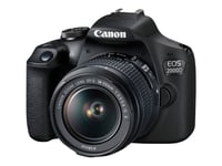 Canon EOS 2000D - Appareil photo numérique - Reflex - 24.1 MP - APS-C - 1080p / 30 pi/s - 3x zoom optique objectif EF-S 18-55 mm IS II - Wi-Fi, NFC