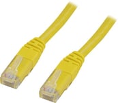 DELTACO U/UTP Cat6 patchkabel, 0,3m - Gul