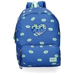 Pepe Jeans Ruth Sac à dos scolaire Bleu 31x42x17,5 cms Polyester 22.79L