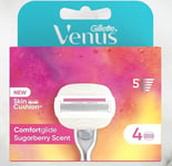 Gillette Venus Comfort Glide Sugarberry Scent, 4 Lame de Remplacement Neuf (66)