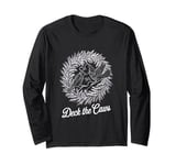 Deck The Caws Gothic Crows Christmas Festive Long Sleeve T-Shirt