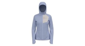 Polaire a capuche femme odlo ascent bleu gris